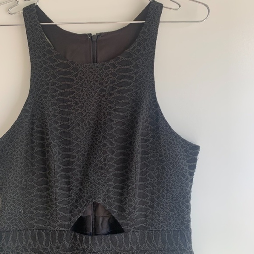 Jay Godfrey Black Snakeskin Mini Dress sz 8 - Picture 4 of 8